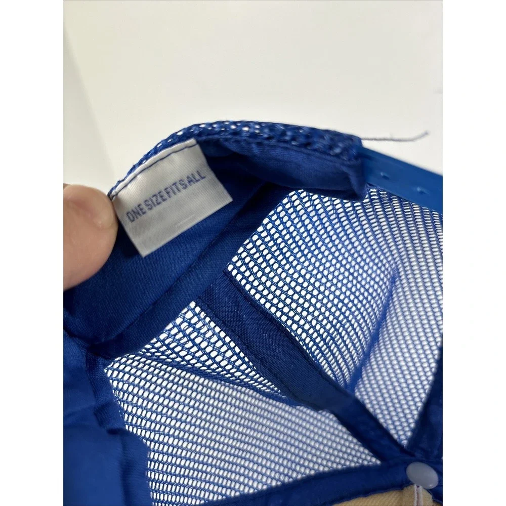 Medalist Forming Systems‎ Trucker Snapback Mesh Hat Workwear Cap Blue White